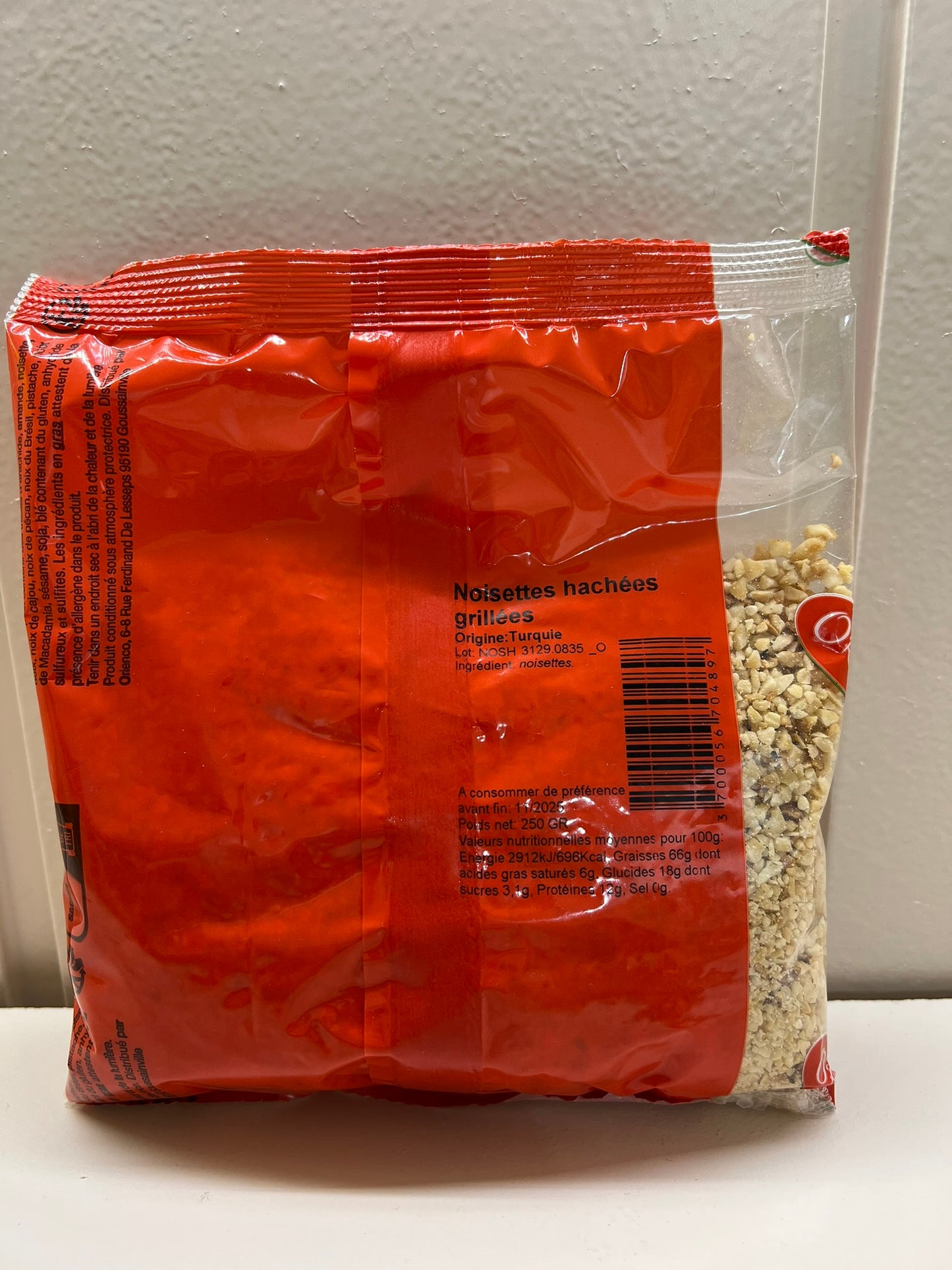 O'REGAL Noisettes hachées grillées 250G