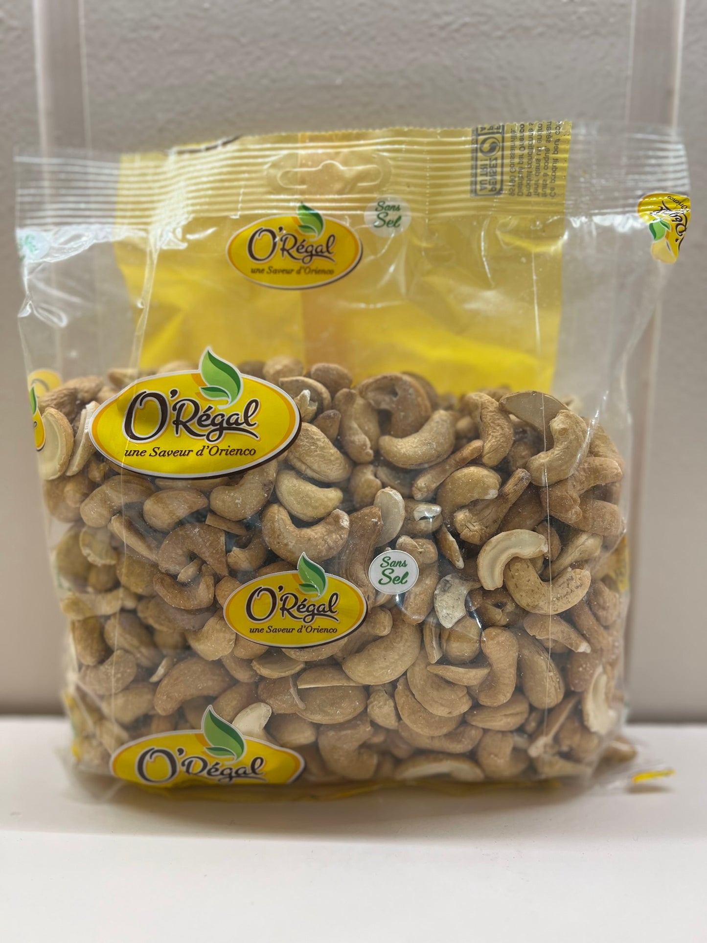 O'REGAL Noix de cajou grillées sans sel 500G