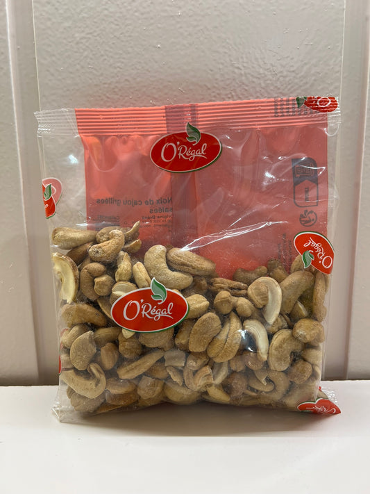 O'REGAL Noix de cajou grillées salées 250G